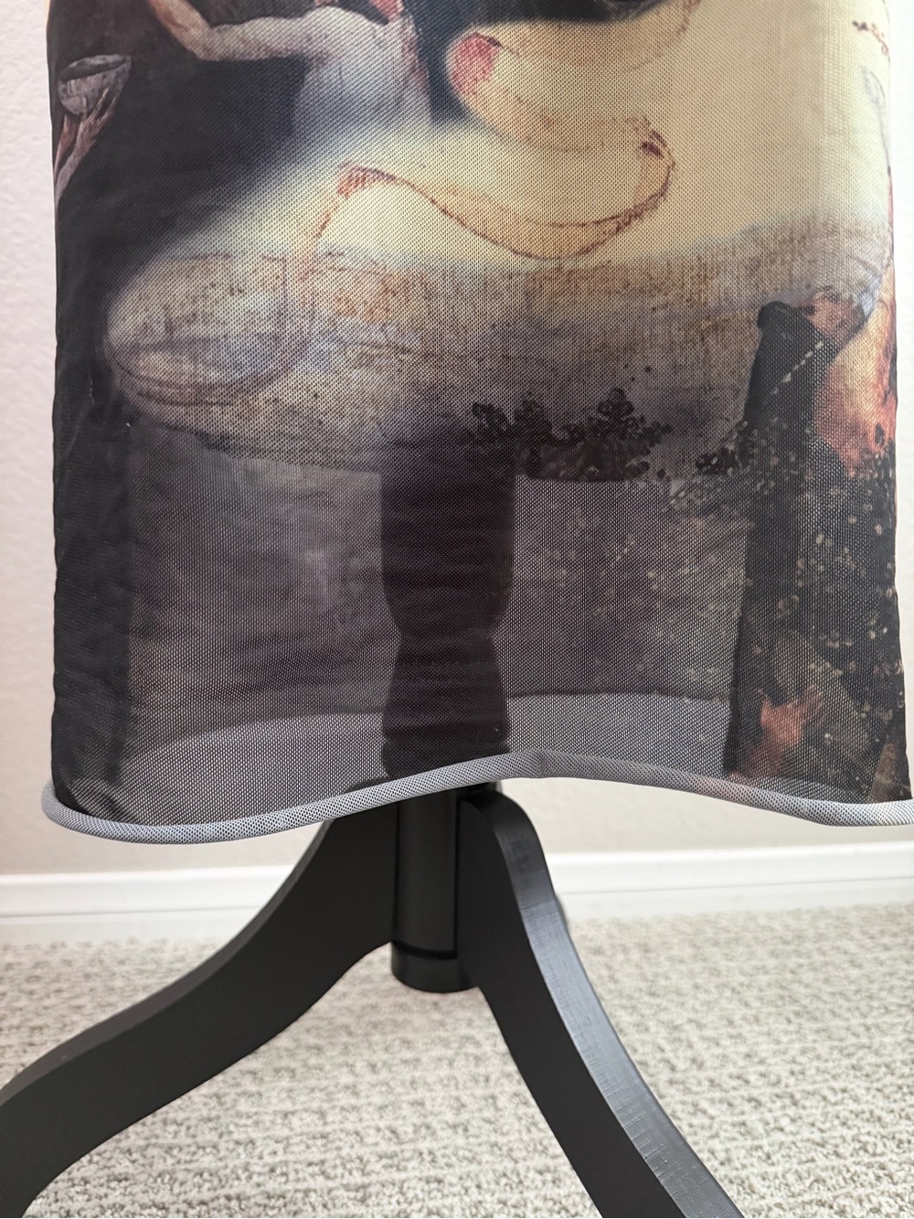 Zara Hieronymus Bosch Ship of Fools Mesh Midi Dress XS Art Print - Picture 8 of 10